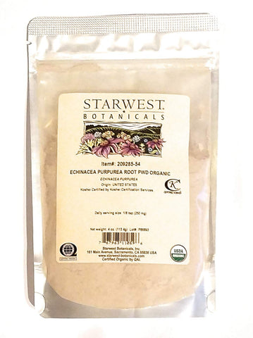 Organic Echinacea Purpurea Root Powder - 4 Oz (113 G) - Starwest Botanicals