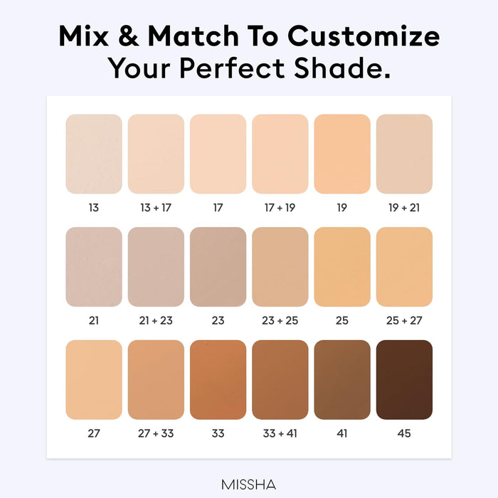 MISSHA M PERFECT COVER SERUM BB CREAM No.21 Light Beige - Light with Cool Undertone, Skin Tint, Tinted Moisturizer, Skin Care Foundation Makeup, Korean Makeup,1.18 Fl oz
