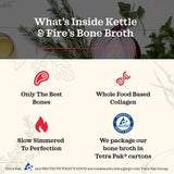 Kettle and Fire Turmeric Ginger Chicken Bone Broth, Keto, Paleo, and Whole 30 Approved, Gluten Free, High in Protein and Collagen, Pack of 6