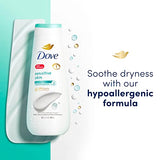 Dove Body Wash Sensitive Skin 4 Count Hypoallergenic, Paraben-Free, Sulfate-Free, Cruelty-Free, Moisturizing Cleanser Effectively Washes Away Bacteria While Nourishing Skin 20 oz