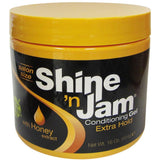 Shine N Jam Conditioning Gel Extra Hold 16 Ounce Jar (473ml) (3 Pack)