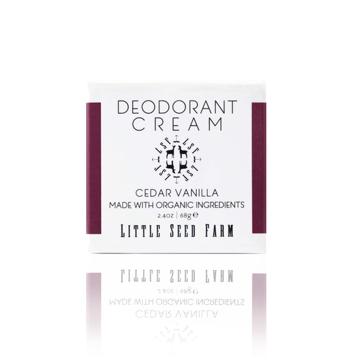 Little Seed Farm All Natural Deodorant Cream - Cedar Vanilla - Aluminum Free Deodorant for Women or Men, Net Wt. 2.4oz | 68g