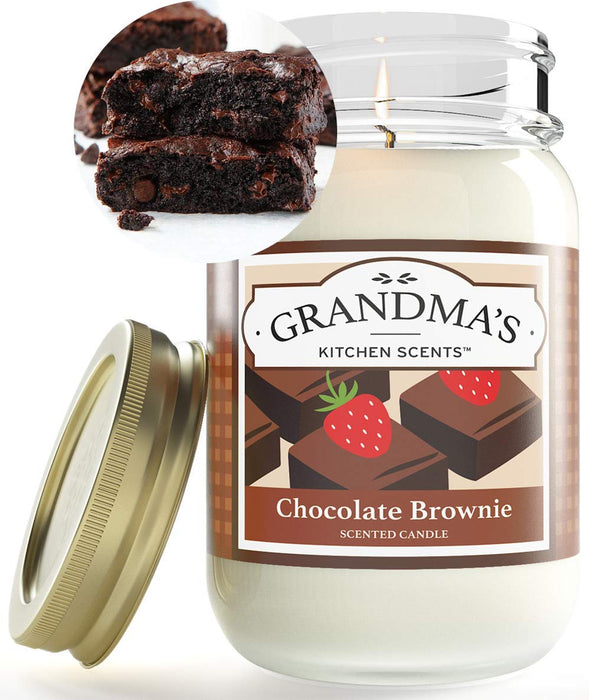 Stillwater Bath and Body™ Chocolate Brownie Scented Candle for Home | Non Toxic Long Lasting Soy Candles | Delicious Scent | One Pint Mason Jar | Hand Made in The USA