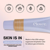 Clover Skin Is In Serum Foundation | Hydrating Face Serum, Lightweight Foundation, Cruelty-Free & Vegan | With Squalane And Sunflower Seed Wax | 30 ml - Shade 06 (Medium)