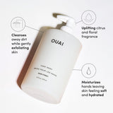 OUAI Hand Wash Refill - Liquid Hand Soap with Jojoba, Avocado, & Rose Hip Oil for Replenished Skin - Gentle Exfoliating Bathroom + Kitchen Hand Soap (32 Fl Oz)