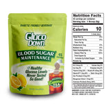 GLUCODOWN, Delicious Lemonade & Tea Mix, Dietary Fiber Formula, Daily Maintenance of Healthy Blood Sugar & Cholesterol, 45 Servings.