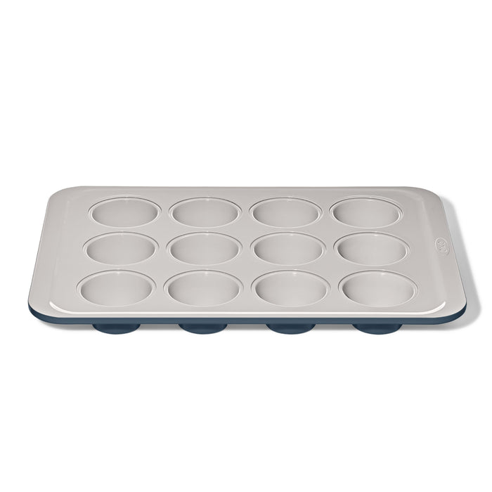 OXO Good Grips Non-Stick Pro Ceramic Coated Metal Bakeware 12 Cup Muffin Pan – Storm Blue