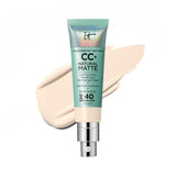 IT Cosmetics CC+ Cream Natural Matte Foundation with SPF 40 - Shine-Reducing & Long-Wear Full Coverage Foundation For Oily Skin - With Hyaluronic Acid - Non-Comedogenic, Fair Ivory - 1.08 fl oz