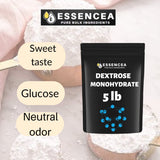 Essencea Dextrose Monohydrate 5lb Pure Bulk Ingredients | 100% Pure Dextrose Monohydrate Powder in Bulk | Gluten Free Non-GMO and Vegan…