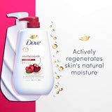 Dove Body Wash with Pump,Revitalizante Cherry & Chia Milk, for Renewed Healthy Looking Skin, Moisturizing Gentle Skin Cleanser with 24hr Renewing MicroMoisture, 30.6 oz (Pack of 3)