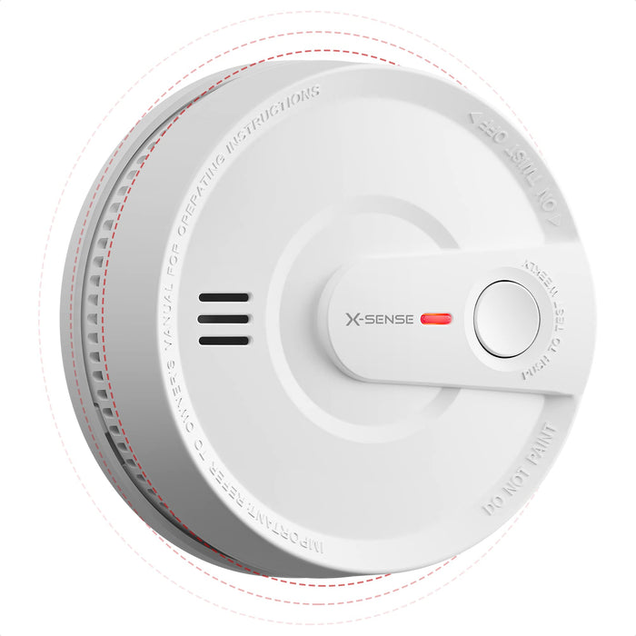 X-Sense Smoke Detector, Wireless Interconnected Smoke Alarm with 10-Year Battery Life and Transmission Range of Over 820 ft, SD20-W, Pack of 1