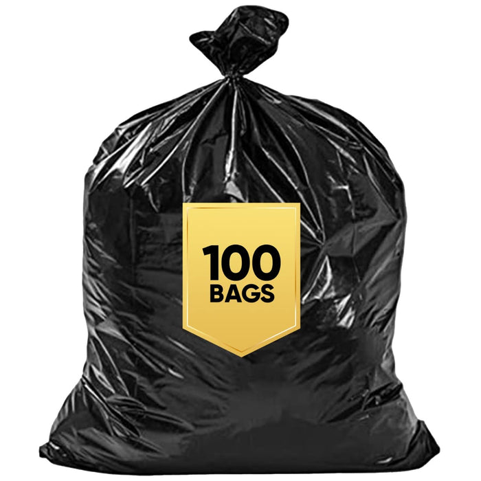 Veska 33 Gallon Trash Bags, (Huge 100 Bags w/Ties) Large Black Garbage Bags 30 Gallon, 32 Gallon, 35 Gallon Trash Can Liners