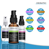 YEOUTH Hyaluronic Acid Serum with Vitamin C, Face Toner, Face Moisturizer, Skin Care Set for Wrinkles & Dull Skin, Mothers Day Gifts, Self Care Routine, Skin Care Gift Set 3-Piece