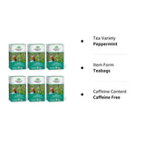 Organic India Tulsi Peppermint Herbal Tea - Holy Basil, Stress Relieving & Refreshing, Immune Support, Aids Digestion, Vegan, USDA Certified Organic, Caffeine-Free - 18 Infusion Bags, 6 Pack