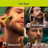 Philips Norelco OneBlade 360 Face, Hybrid Electric Beard Trimmer and Shaver with 5-in-1 Face Stubble Comb, Frustration Free Packaging, QP2724/90