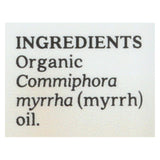 Aura Cacia 100% Pure Myrrh Essential Oil | Certified Organic, GC/MS Tested for Purity | 7.4 ml (0.25 fl. oz.) | Commiphora myrrha