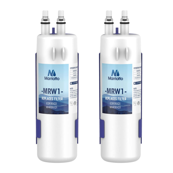MARRIOTTO MRW1 Refrigerator Water Filter Compatible with Whirlpool W10295370A, EDR1RXD1, Filter 1, W10295370, P4RFWB, P8RFWB2L, 46-9930, 46-9081 Refrigerator Water Filter | Pack of 2