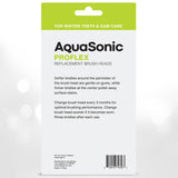 AquaSonic Proflex Replacement Brush Heads | for Whiter Teeth & Gum Care | Compatible with Many AquaSonic Toothbrush Handles (8 Pack White)