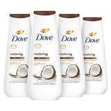 Dove Body Wash Restoring Coconut & Cocoa Butter 4 Count for Renewed, Healthy-Looking Skin Gentle Skin Cleanser That Effectively Washes Away Bacteria While Nourishing Your Skin 20 oz