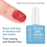 Gel Nail Polish Remover(15ml), Remove Gel Nail Polish Within 2-5 Minutes - Quick & Easy Polish Remover - No Need For Foil, Soaking Or Wrapping with Cuticle Pusher and Nail Polish Scraper Tools