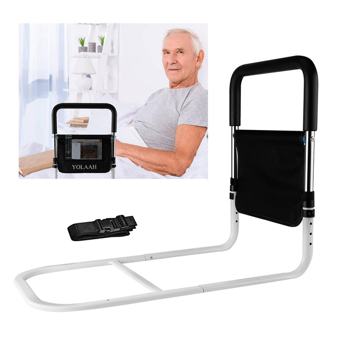 YOLAAH Bed Rail for Elderly Adults Safety - Bed Rails for Queen Bed，Height Adjustable Fall Prevention Guard for Seniors Fits King Size Full Twin Bed