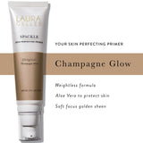 LAURA GELLER Spackle Skin Perfecting Golden Sheen Makeup Primer with Hyaluronic Acid & Squalane, Original in Champagne Glow, 4 Oz Jumbo Size