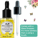 Maccibelle Cuticle Oil Heals Dry Cracked Cuticles 0.5 oz 2 Bottles (Lemon)