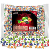 Colombina Delicate Fruit Drops, 4 Assorted Fruit Candy Flavors, Individually Wrapped, Ideal for Easter, Halloween, and Christmas, 2.2lbs (Pack of 1)