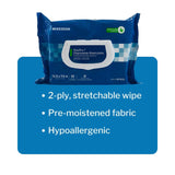 McKesson StayDry Disposable Wipe 24 Pack, 1200 Washcloths - Large Adult Body and Incontinence Washcloths with Aloe and Vitamin E, Alcohol-Free, 50 Wipes Per Pack