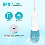 Floover Cordless Portable Water Flosser，300ML Large Water Tank, 3 Speed Mode, IPX7 Waterproof, 2000mAh Battery for Home and Business Travel Use