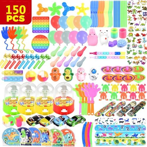 150 pcs Party Favors for Kids, Pinata Stuffers Goodie Bags Fillers for Kids Birthday Party Treasure Box Prize Box Toys for Kids Classroom Assortment Party Toys Fidget Party Favors Bulk