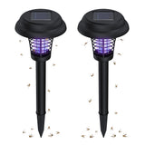 2 Pcs Solar Bug Zapper Outdoor Waterproof LED Solar Mosquito Zapper Outdoor Solar Powered Mosquito Killer Light Lamp for Indoor and Outdoor Use