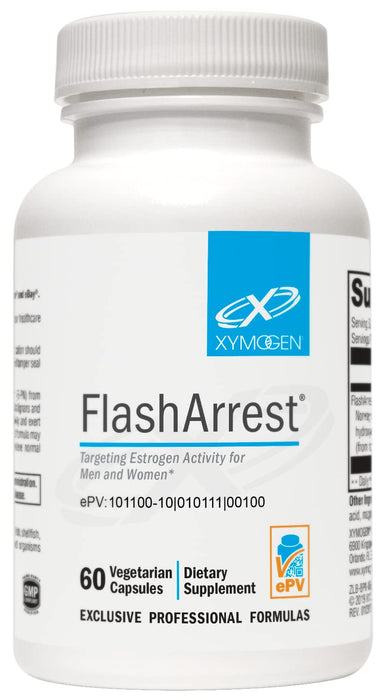 XYMOGEN FlashArrest - Targets Estrogen Activity for Both Men + Women - Hops Extract + Norway Spruce Extract - Helps Relieve Normal Menopausal Symptoms Like Hot Flashes (60 Capsules)