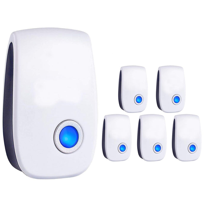 Ultrasonic Insect & Pest Repeller, Ultrasonic Mice Repellent for Insect, Roaches, Spiders, Ants, Bugs, Mosquitoes, Pest Control for House Garage RV Hotel, 6 Pack