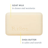 Beekman 1802 Goat Milk Body Soap Bar, Pure - Fragrance Free - 9 oz - Nourishes, Moisturizes & Hydrates - 100% Vegetable Soap with Lactic Acid - Good for Sensitive Skin - Cruelty Free