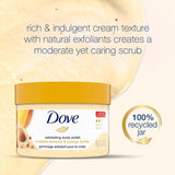 Dove Scrub Crushed Almond & Mango Butter For Silky Smooth Skin Body Scrub Exfoliates & Restores Skin's Natural Nutrients 10.5 oz