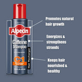 Alpecin C1 Caffeine Shampoo, 8.45 fl oz (Pack of 3), Caffeine Shampoo Cleanses the Scalp to Promote Natural Hair Growth, Leaves Hair Feeling Thicker and Stronger