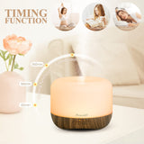 Aromatherapy Essential Oil Diffuser for Room: Air Humidifier Aroma Scent Cool Mist Diffuser Colorful Lights Wood Cute Small Large Waterless Auto Off Ultrasonic Diffusers for Home Bedroom (300ml)