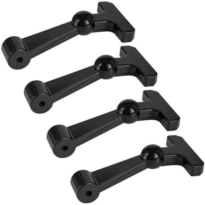 RNTKAB Black Replacement Cooler Latches (4 Pack) - Compatible with Yeti and RTIC Cooler Accessories, Silicone Rubber Upgrade T-Latches