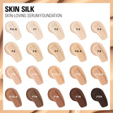 Revolution Beauty, Skin Silk Serum Foundation, Light to Medium Coverage, Lightweight & Radiant Finish, Contains Hyaluronic Acid, F0.5 Fair Skin Tones, 0.77 Fl. Oz.
