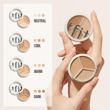 TFIT Cover Up Pro Concealer Palette - 3-in-1 Full Coverage Color Correcting Cream (Hydrating, 01 Neutral, 0.52 Oz) for Dark Circles, Spots, Puffiness - High Coverage Eye Corrector for All Skin Tones