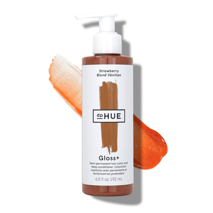 dpHUE Gloss+, Strawberry - 6.5 oz - Semi-Permanent Hair Color & Conditioner - Paraben, SLS & SLES Sulfate Free - Vegan, Leaping Bunny Certified