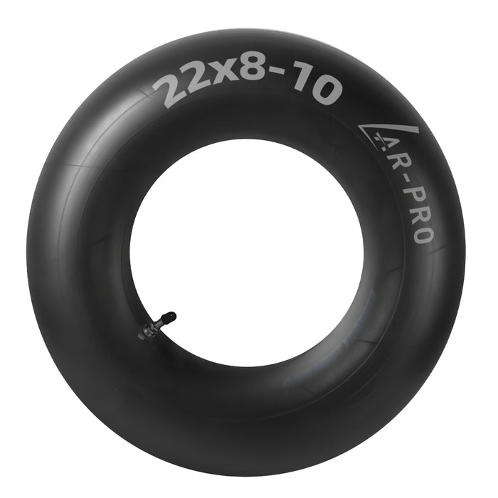 AR-PRO Relacement 22x8-10, 22x9-10 Inner Tubes for ATV, Lawn Tractor, Mowers, Golf Cart, Snow Blowers, and More - with TR6 Straight Metal Valve Stems - Made from Durable Butyl Rubber