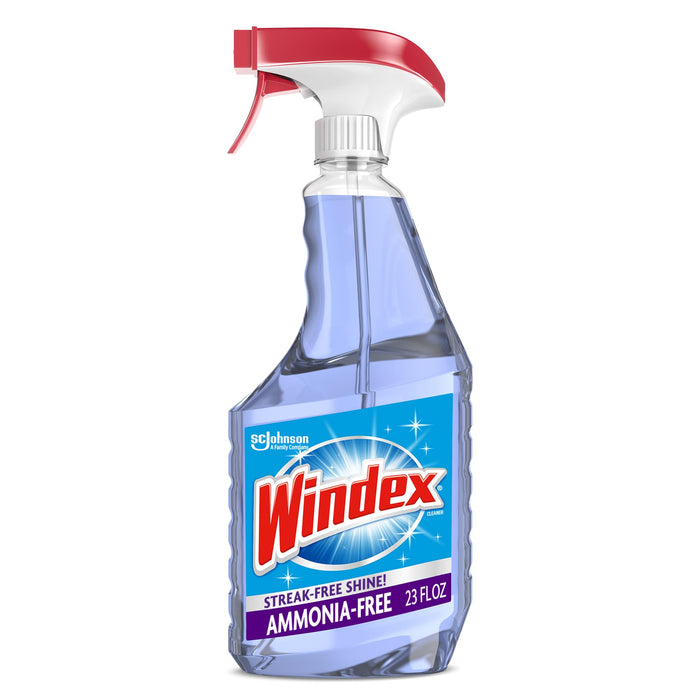 Windex Glass and Window Cleaner Spray Bottle, Ammonia Free, Packaging Designed to Prevent Leakage and Breaking, Surface Cleaning Spray, Crystal Rain Scent, 23 Fl Oz