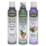 Mantova Spray 100% Extra Virgin Olive Oil Variety Set - Black Truffle | Garlic | 8 Fl. Ounce. (Pack Of 3) - Product Of Italy