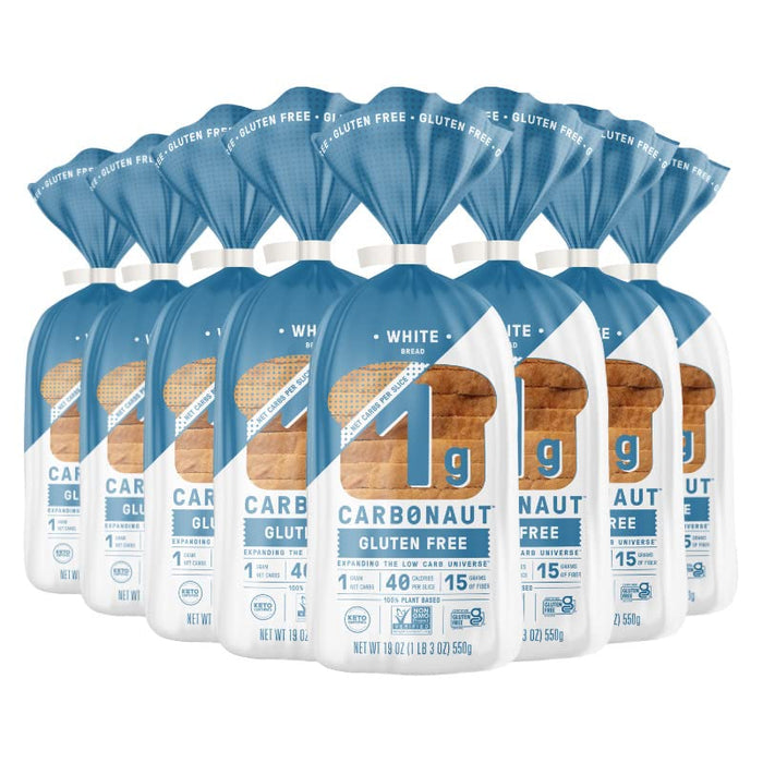 Carbonaut Gluten Free Bread, Low Carb Bread, Keto Bread, Keto-Certified Food, Snack, Meals, Non-GMO, Vegan (Gluten Free Low Carb Seeded - Pack of 8)