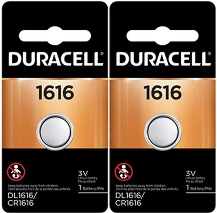 Duracell 1616 DL1616 CR1616 DL1616B2PK Coin Cell Watch Battery 3.0 Volt Lithium, 2 Count (Pack of 1)