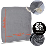 SINLAND Microfiber Facial Cloths Fast Drying Washcloth 12inch x 12inch Grey 10 pack