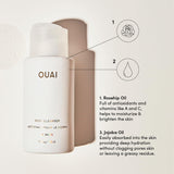 OUAI Body Cleanser, St. Barts - Foaming Body Wash with Jojoba Oil and Rosehip Oil to Hydrate, Nurture, Balance and Soften Skin - Paraben, Phthalate and Sulfate Free Skin Care Products - 10 Oz