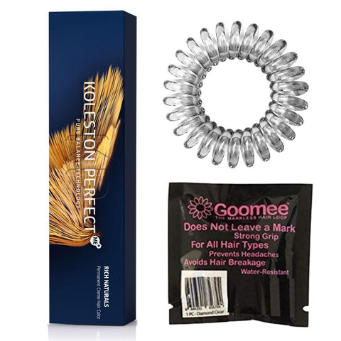 Koleston Perfect 6/1 Dark Blonde/Ash Permanent Creme Hair Color 2 Ounce and Goomee Markless Hair Tie Loop (Bundle 2 items)